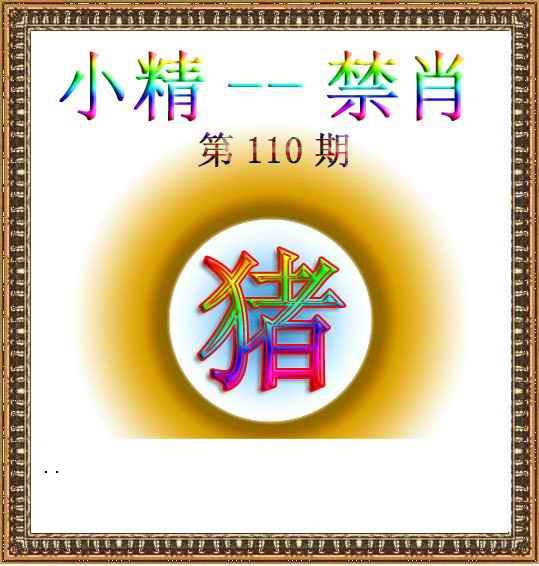 小精禁肖 第110期