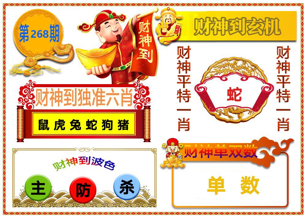 财神到玄机 第268期