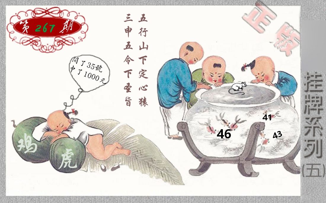 挂牌系列5 第267期