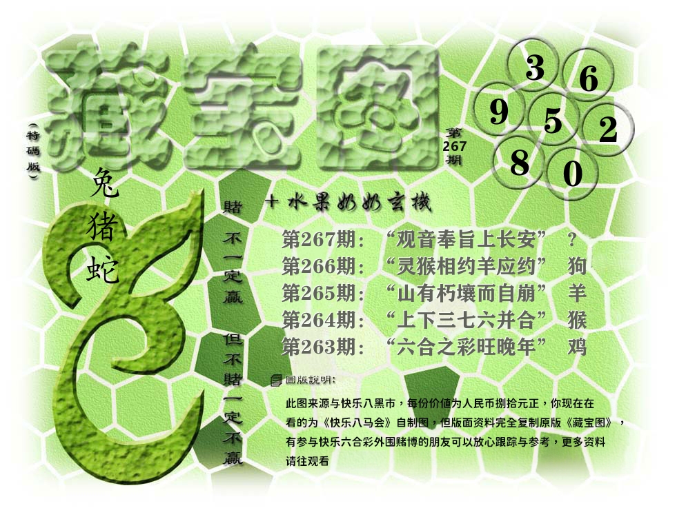藏宝图奶奶玄机 第267期