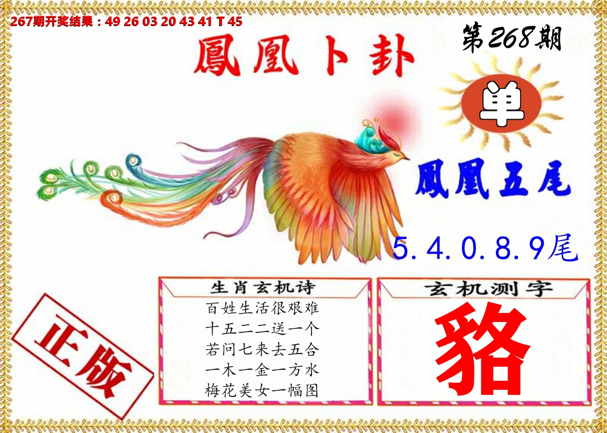 凤凰卜挂 第268期