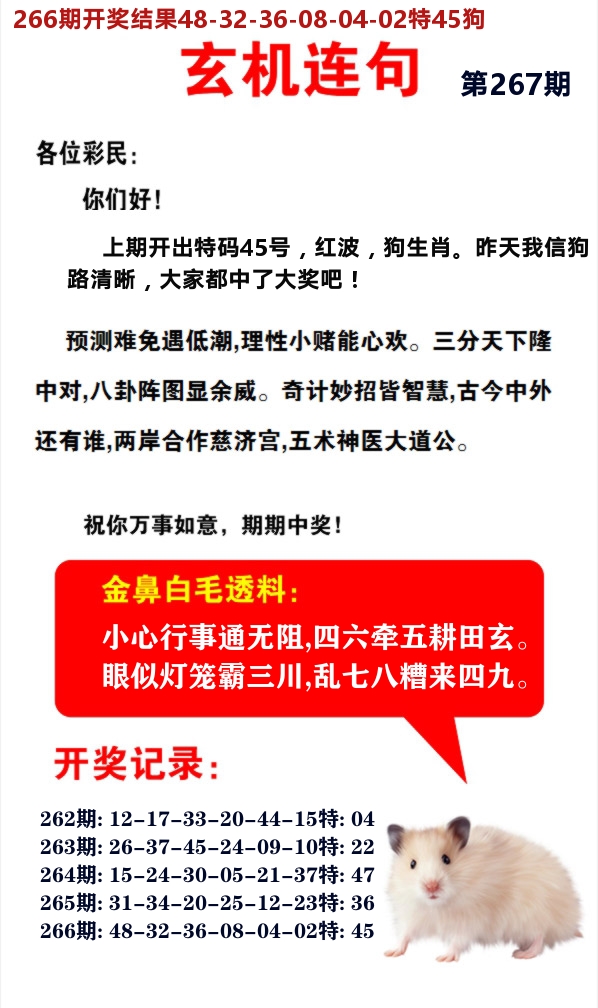 玄机连句 第267期