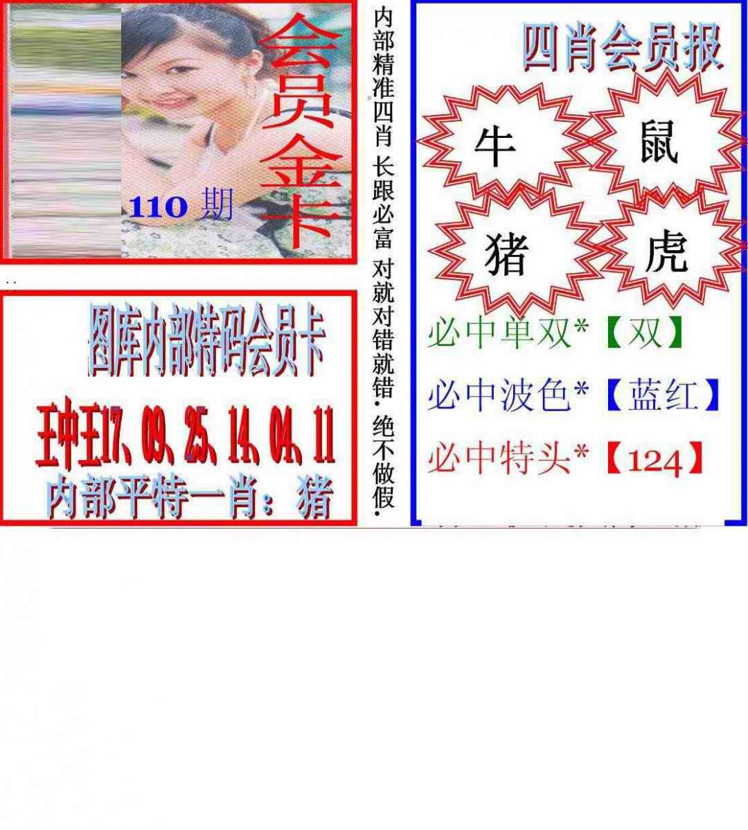 马经四肖会员报(新图) 第110期