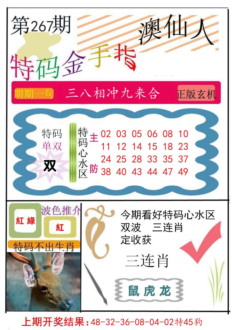 特码金手指 第267期