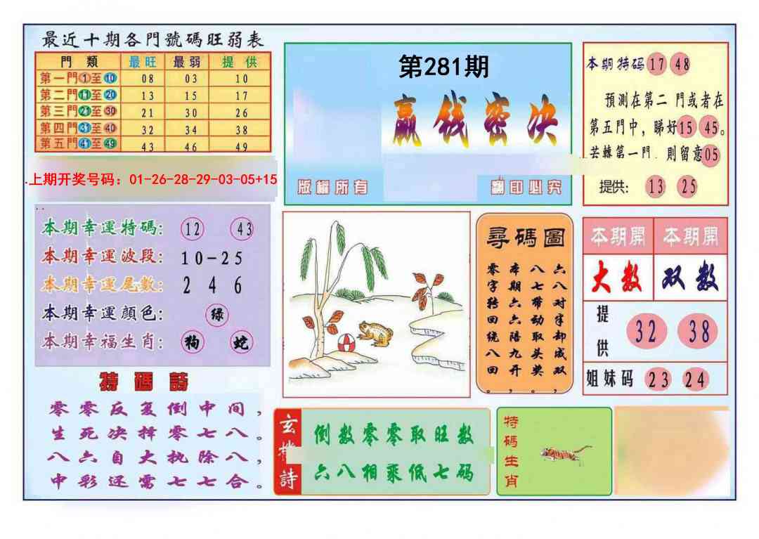 九龍赢钱密决(推荐) 第281期