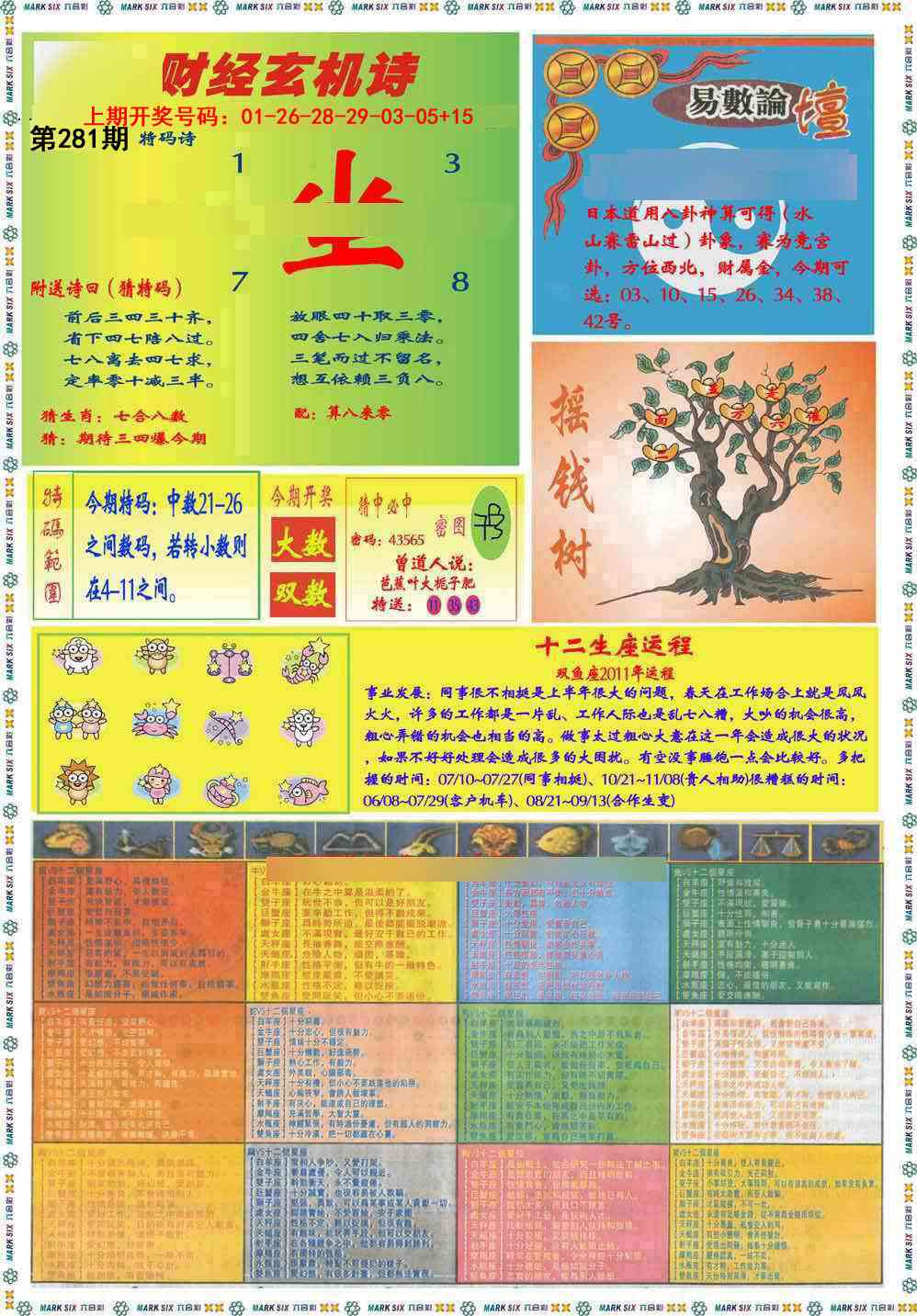 九龍赌经B(推荐) 第281期
