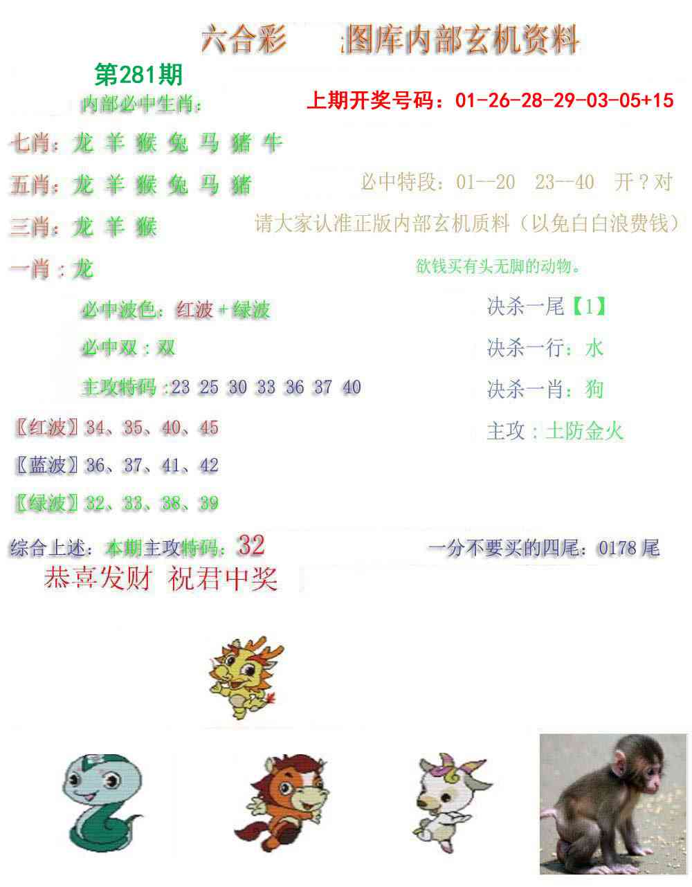 内部玄机资料 第281期