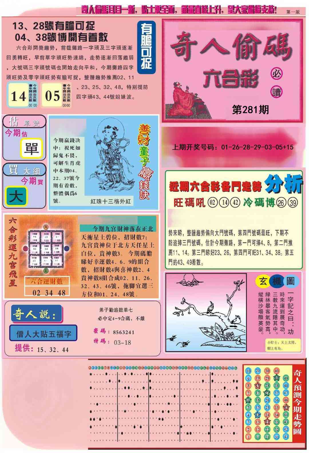 老奇人偷码A 第281期