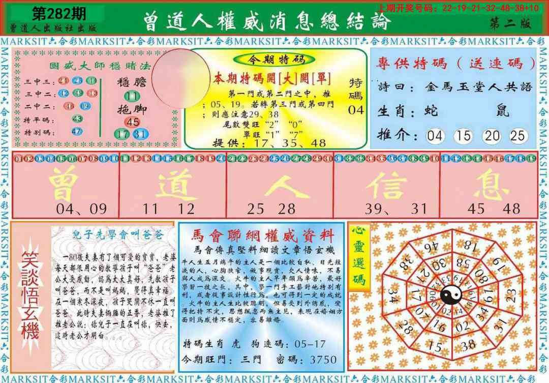 曾道人权威消息B 第281期
