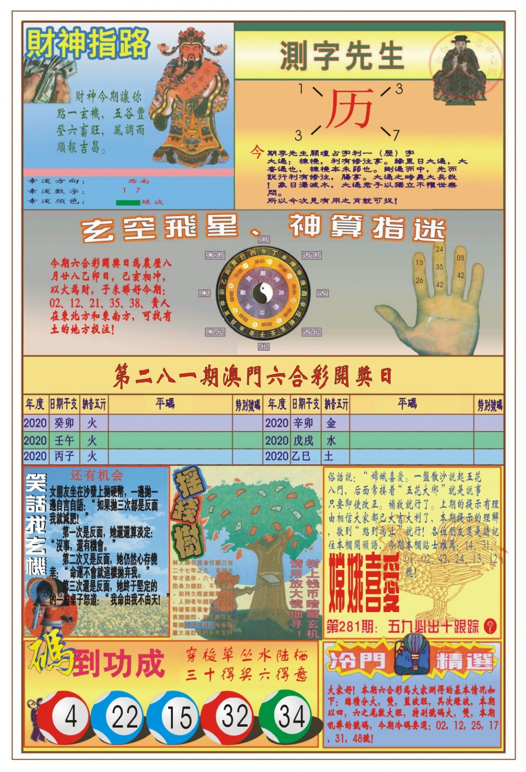 (新版)四柱预测B 第281期