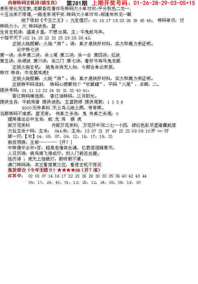 五星报B 第281期