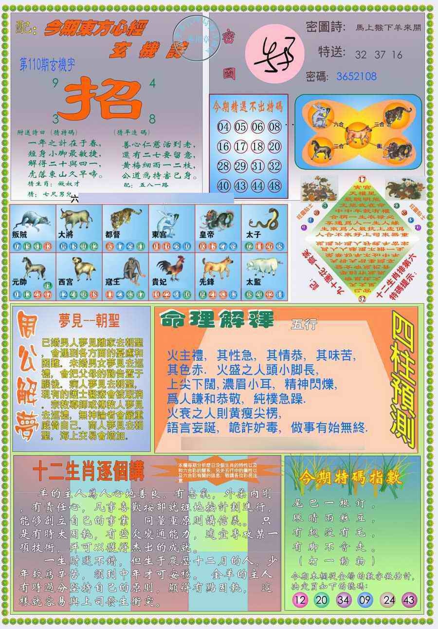 (新版)东方心经B 第110期