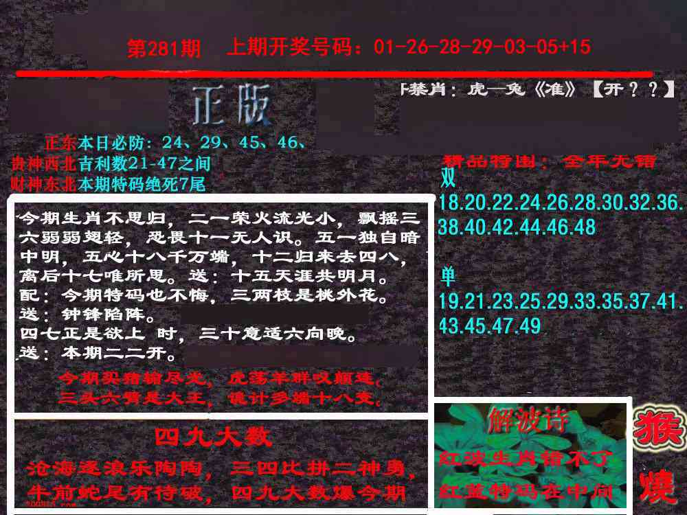 新港内幕 第281期