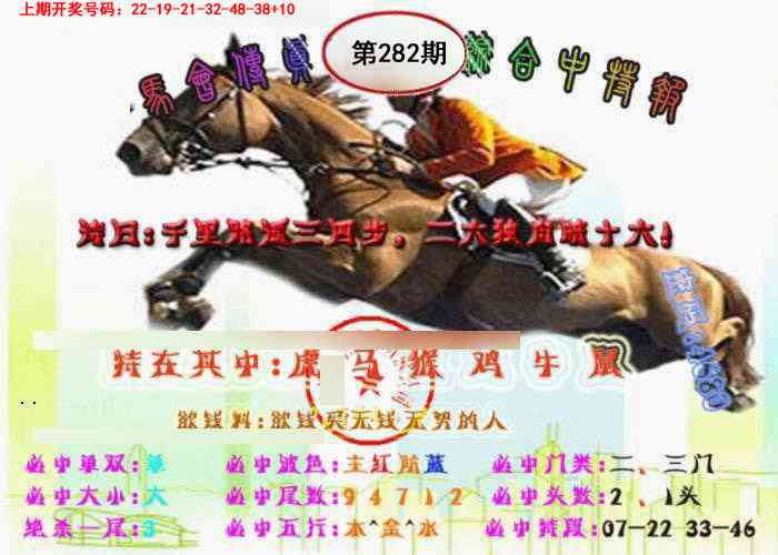 马会传真-综合报 第281期
