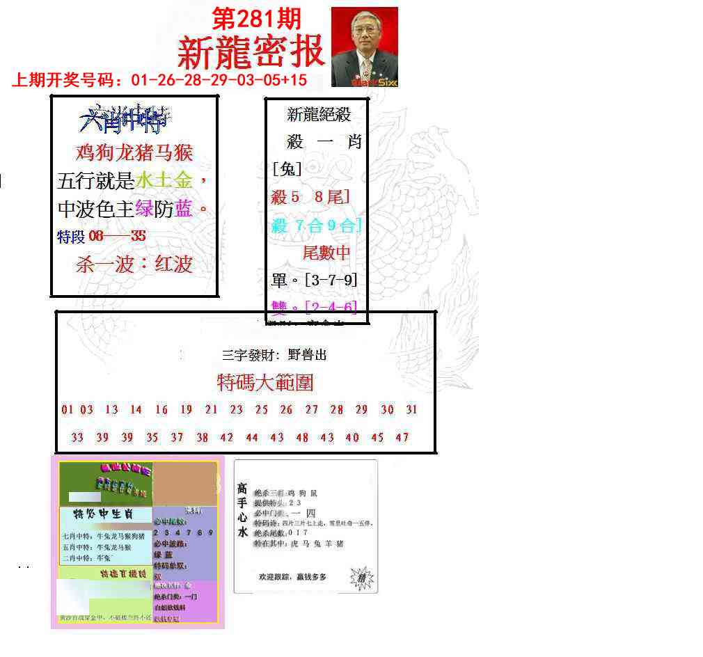 新龙密报 第281期