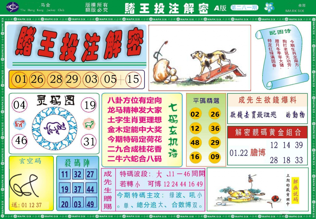 赌王投注解密 第281期