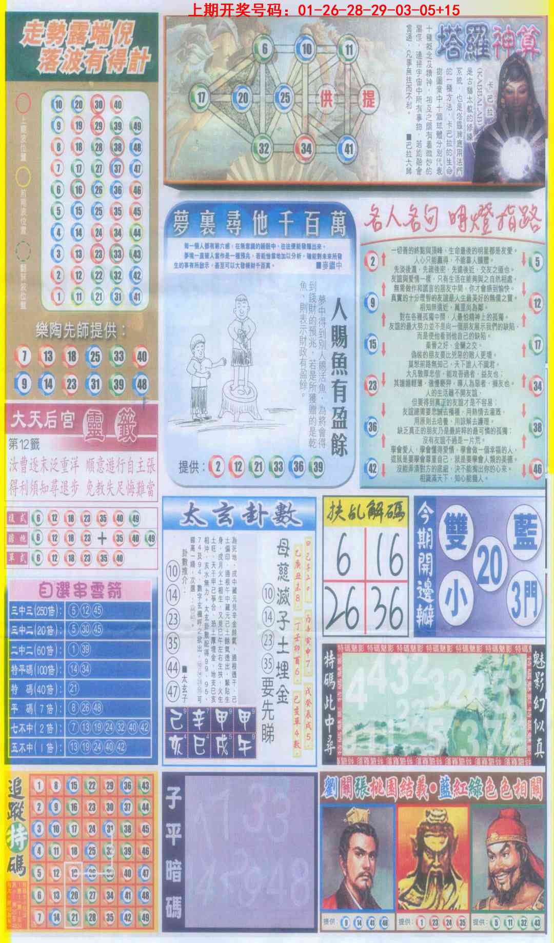 新报跑狗-2(背面) 第281期