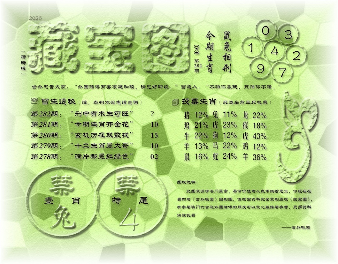 老《藏宝图》 第281期