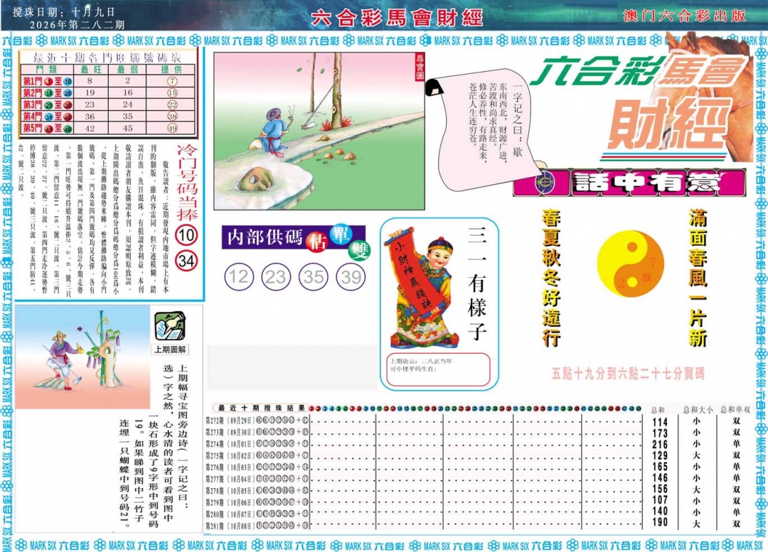 马会财经A 第282期