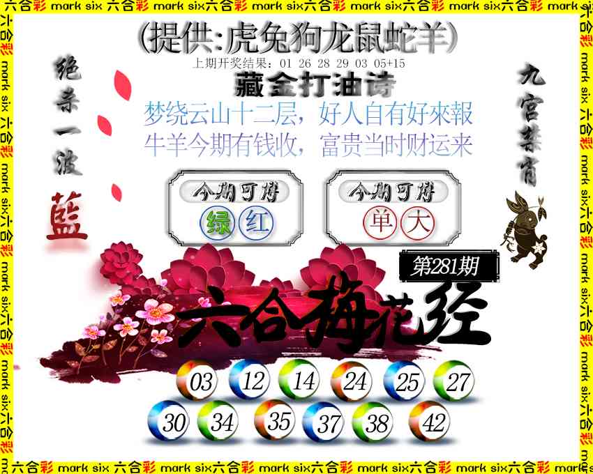 六合梅花经 第281期