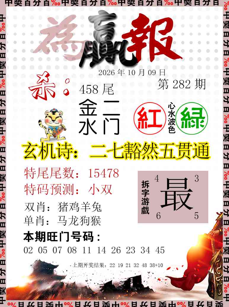 为赢报 第281期