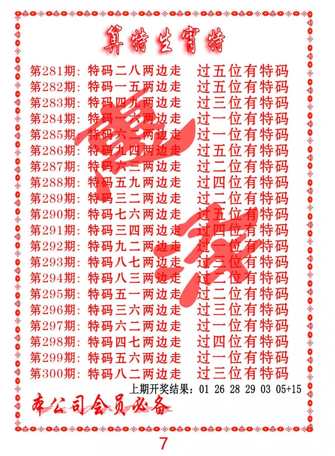 算特生肖诗 第281期