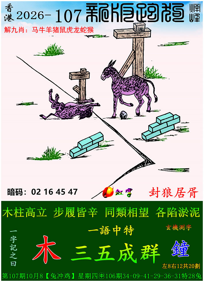 新版跑狗图 第107期