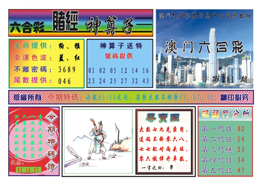 赌经神算 第281期