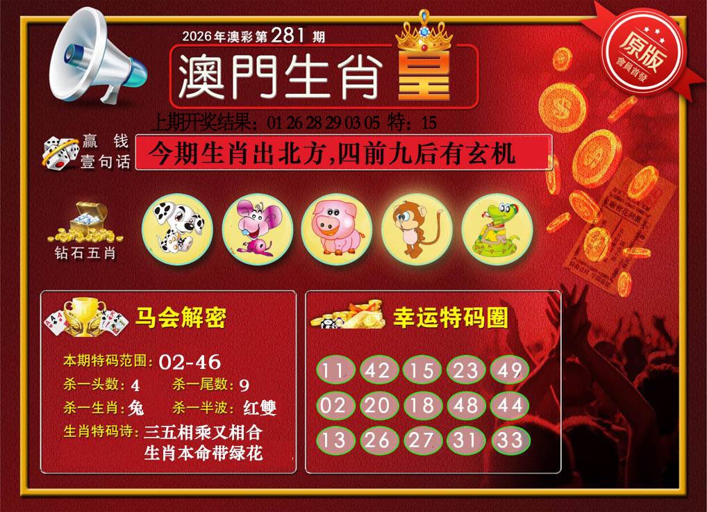 澳门生肖皇 第281期