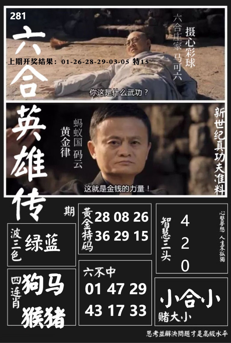 六合英雄传 第281期
