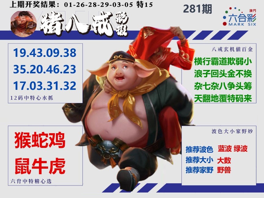 猪八戒彩报A 第280期