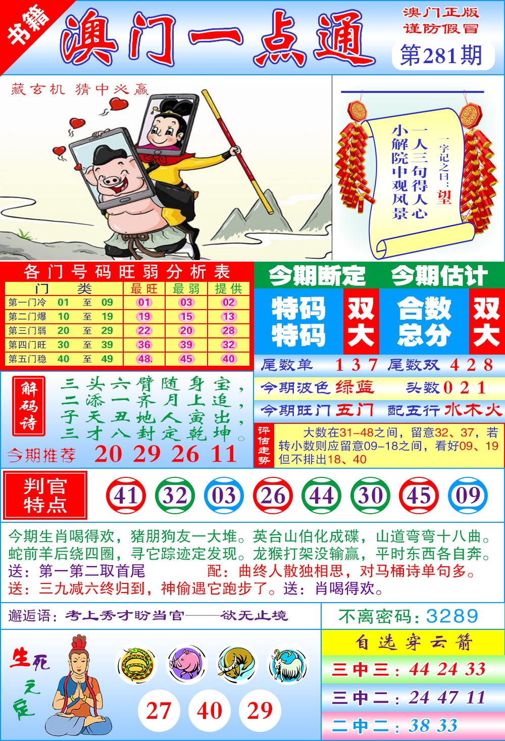 澳门一点通 第281期