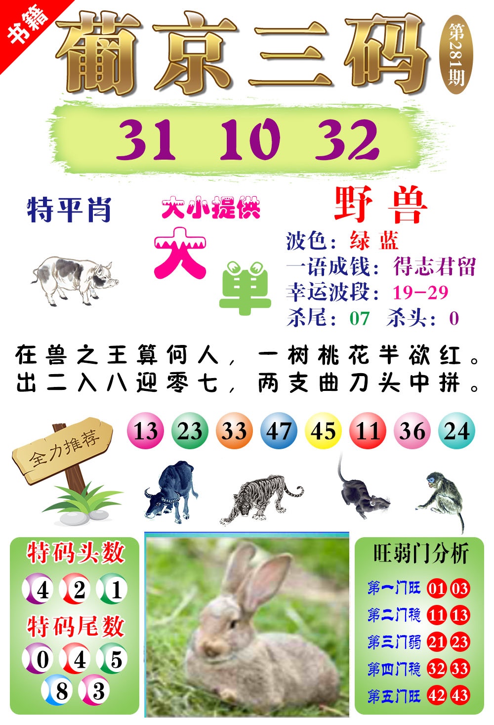 澳门葡京三码 第281期