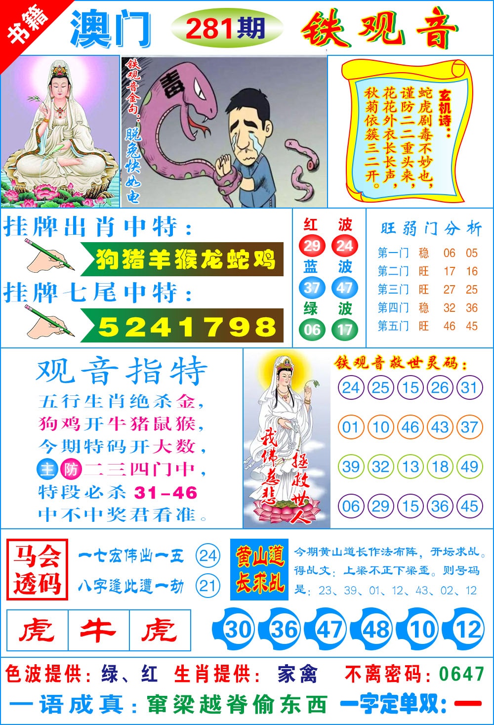 澳门铁观音 第281期