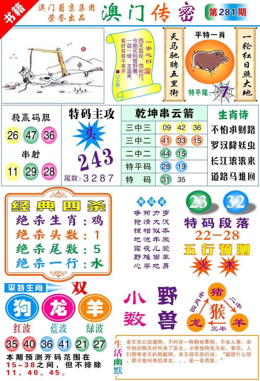 澳门传密心水 第281期