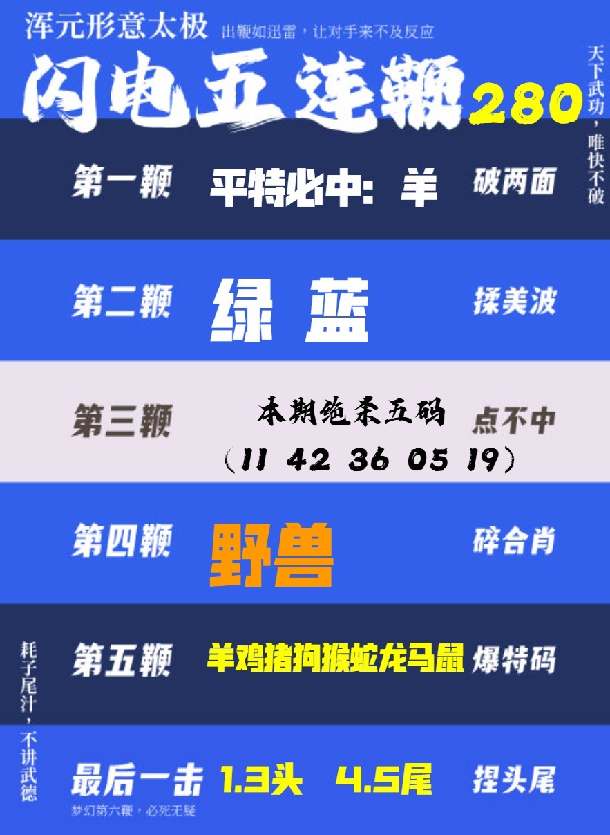 闪电五连鞭 第280期