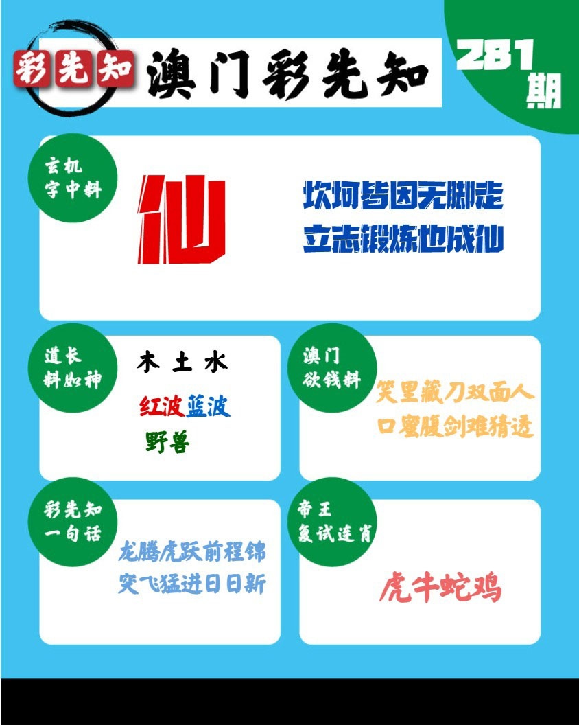 彩先知大赢家1 第280期