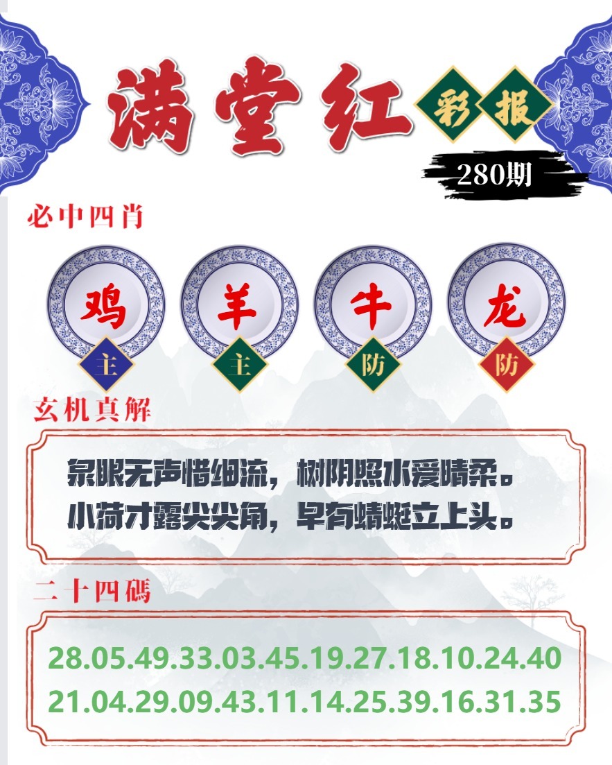 满堂红彩报 第280期