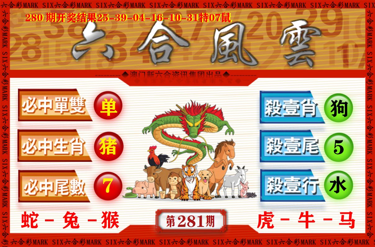 六合风云 第281期