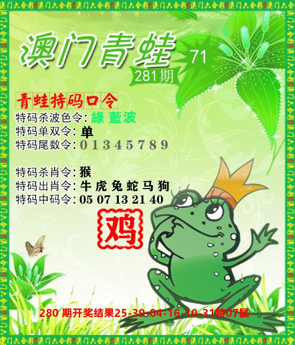 青蛙系列71 第281期