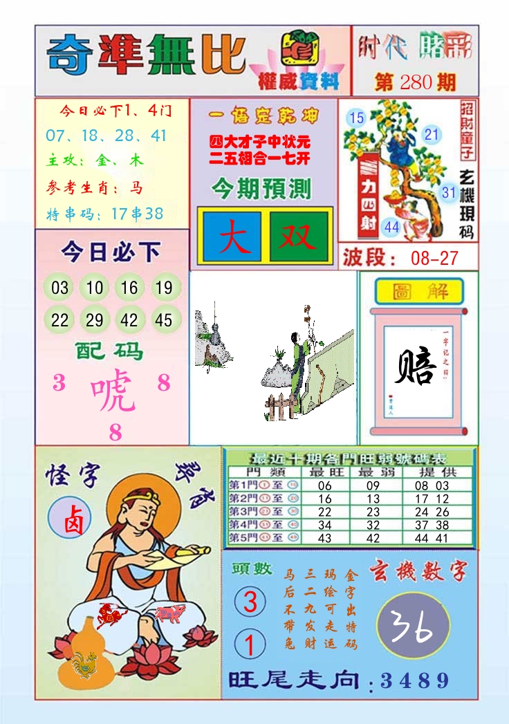 时代赌彩 第281期
