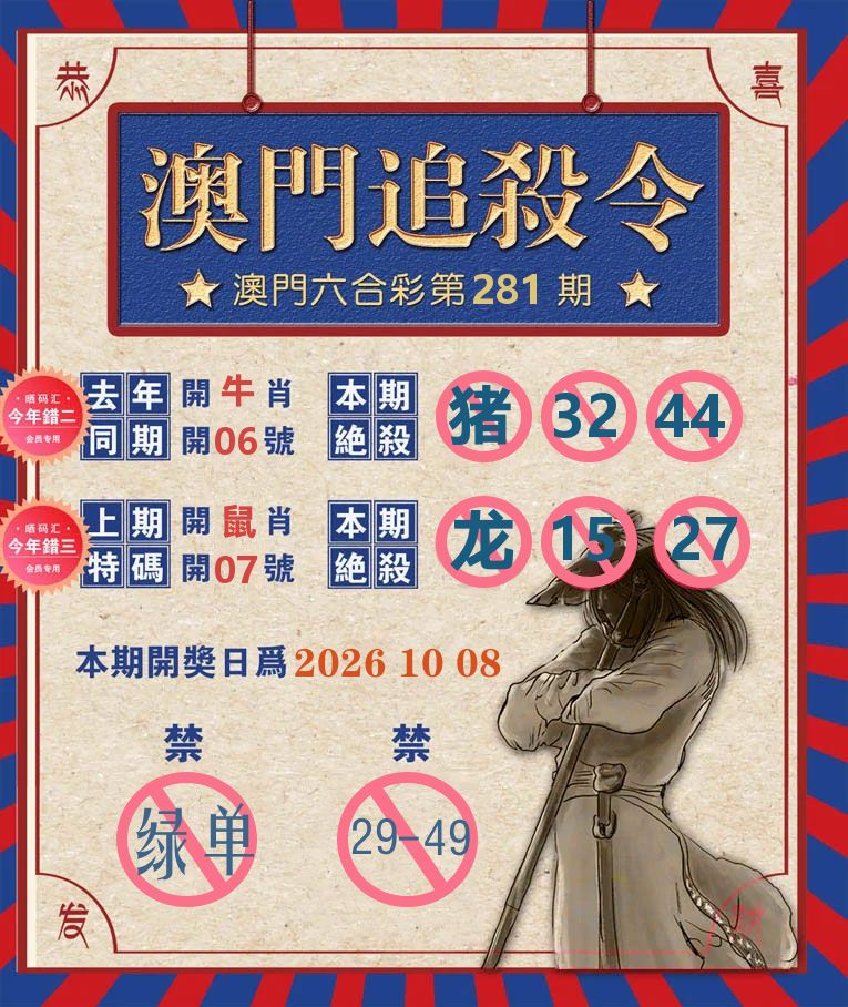 澳门追杀令 第281期