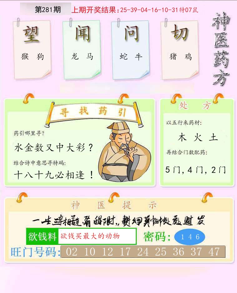 神医药方 第281期