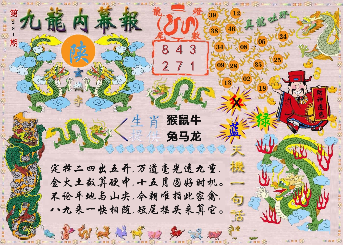 澳门内幕报 第281期