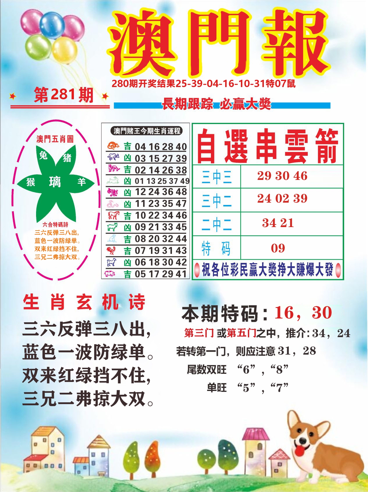 六合头条D 第281期