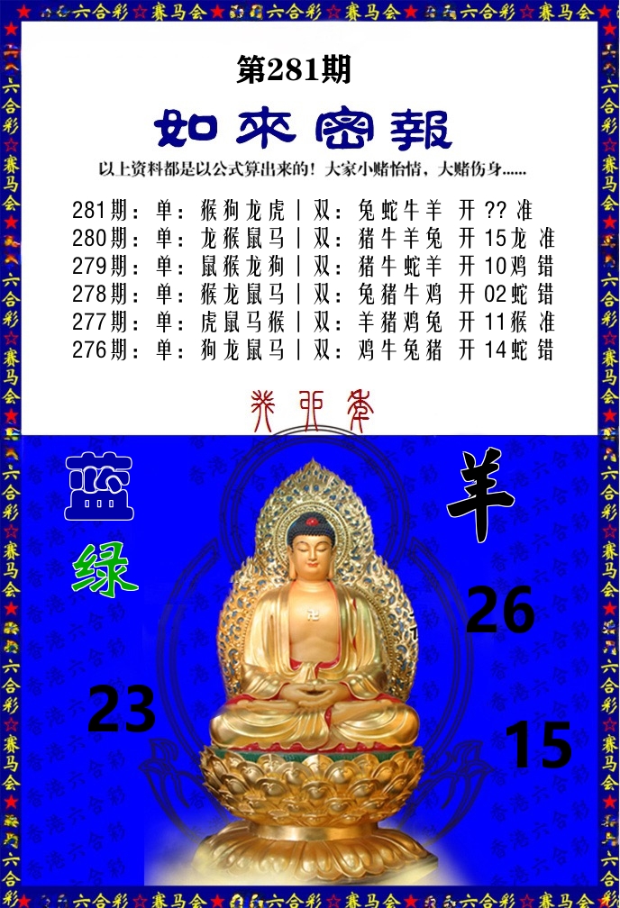 如来密报 第281期