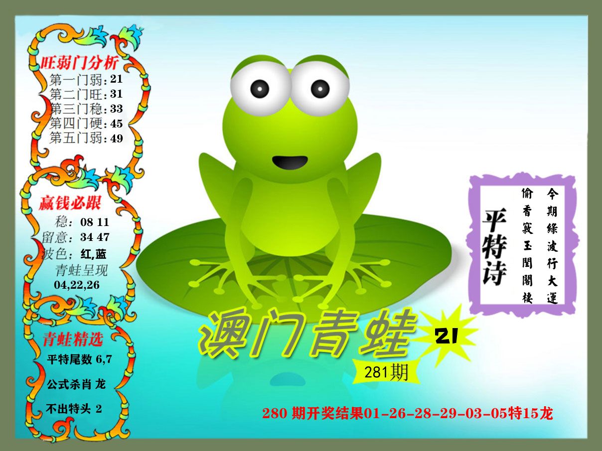 青蛙系列21 第281期