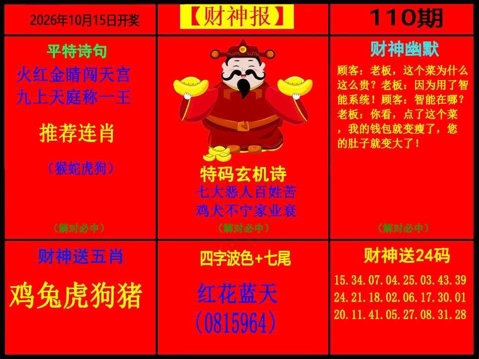 财神报 第110期