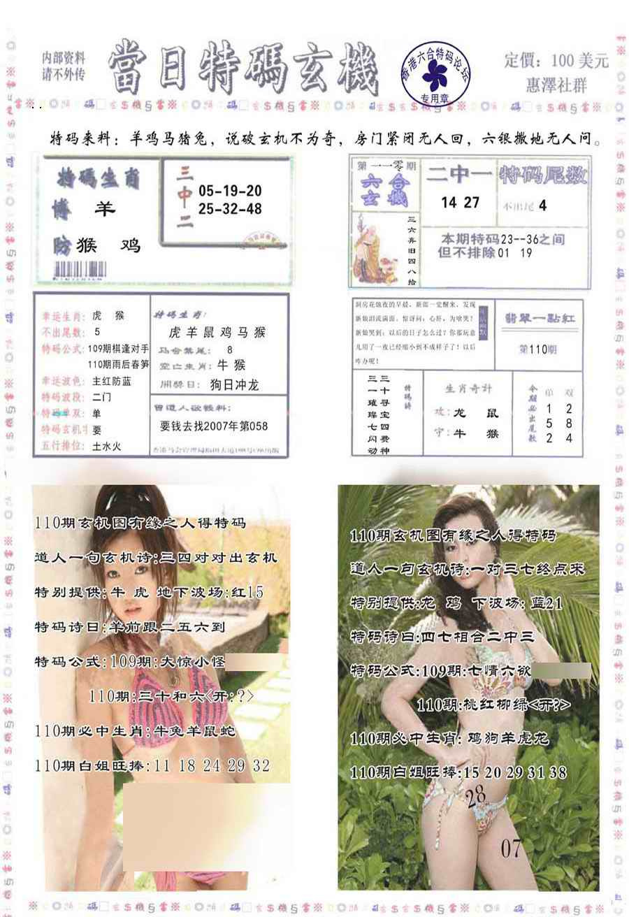 当日特码玄机-2 第110期