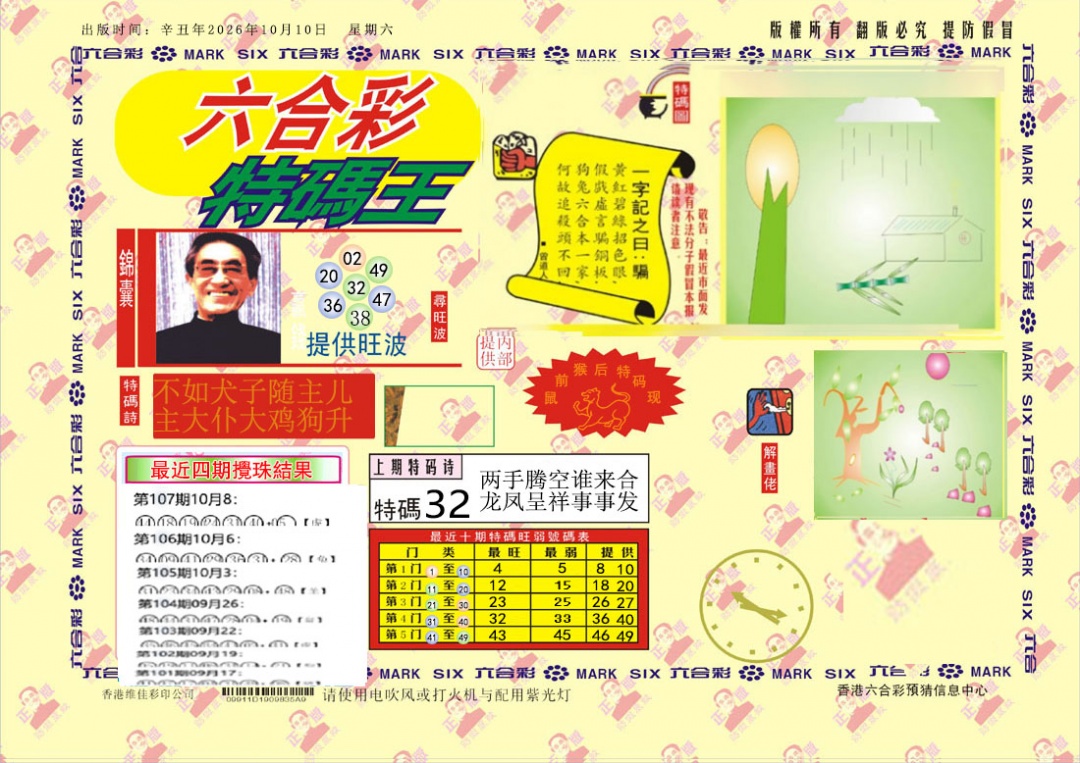 特码王 第107期